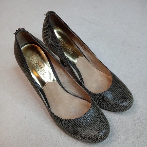 MICHAEL Michael Kors Gray Leather Women's Snake pr - Picture 8 of 12